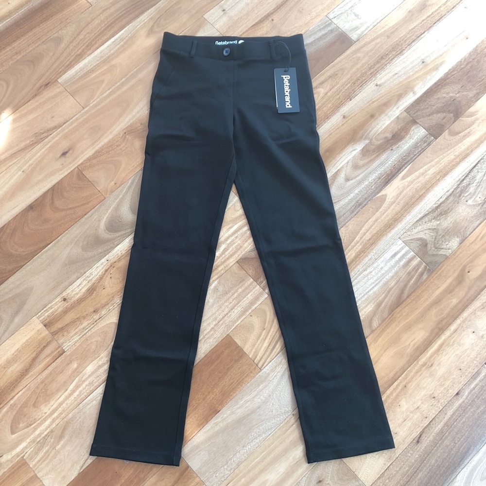 Betabrand yoga dress pants black XS petite NWT